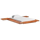 vidaXL Akazienholz Massiv Futonbett Japanisch Holzbett Bett Doppelbett Ehebett Bettgestell Bettrahmen Massivholzbett Schlafzimmerbett 120x200