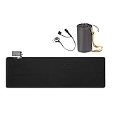 Luoji Elektrisch beheiztes Sitzkissen - Beheizte Schlafsackunterlage, 5 Heizzonen, USB Elektroheizdecke für Autos Home Office Winter Outdoor Camping Angeln, Schnelle Erwärmung