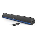 Soundbar für TV-Geräte mit Bluetooth, Lautsprecher für TV, PC, Gaming mit RGB-LED-Display, Air Tube & 2.0 Kanal-Verstärker, Fernbedienung (Black)