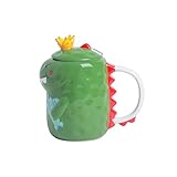 Weingläser Kaffeebecher Geschenk 450Ml Niedliche Dinosaurier-Keramik-Kaffeetasse Mit Löffel-Karikatur-Handbemalte Drinkware Milch-Tee-Tassen-Geschenk