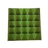 OMVOVSO 64 Taschen Pflanztaschen, Wandbehang Gartenpflanzer Im Freien Indoor Vertikal Greening Grow Bags Black Blower Wachstum Container,Grü
