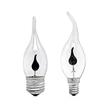 LCYZ LED Flamme Glühbirne, Vintage Edison Flicker Flammeneffekt Glühbirne, E14 Sockel 220v Home for Decor Lighting Ampulle Kerzenbirne, 12 Pack