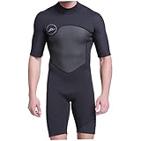 Neopren-Dicke Neopren-Männer Neoprenanzug Kurzarm Tauchen Badeanzug Badeanzug-Black XL