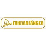 INDIGOS UG - Magnetschild Achtung ! - Fahranfänger 30 x 8 cm Gold - Magnetfolie für Auto - LKW - Truck - Baustelle - F