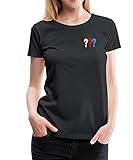 Spreadshirt Die DREI Fragezeichen Kleines Logo Frauen Premium T-Shirt, S, Schw