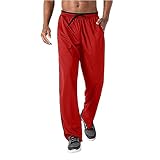 Yikesnt Lässige Sporthose für Herren Frühling und Herbst einfarbig Bequeme Outdoor-Jogginghose mit Taschen und Kordelzug M