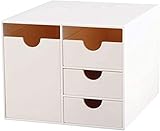 wangYUEQ Staubdicht Make-up Organizer,Kosmetik und Schmuck Storage mit Staubdichtes Deckel,Display-Boxen mit Schubladen for Eitelkeit,H