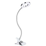 YOPOTIKA Schminklampe Kreis Microblading Schreibtischlampe USB Clip Augenbrauen Tattoo für Schönheitssalon Lampe Tragbare LED Clip Schreibtischlampe für Makeup Tattoo Maniküre Wimpernverlängerung