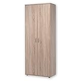 TALENT 3 Schuhschrank hoch, Eiche Sonoma Optik - Vielseitiger Mehrzweckschrank mit verstellbaren Einlegeböden - 70 x 176 x 35 cm (B/H/T)