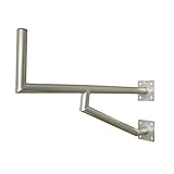 PremiumX 100cm Wandhalter Aluminium mit Zwei Wandplatten SAT Antenne Wand Montage Halter Wandabstand 1000mm Wandausleg