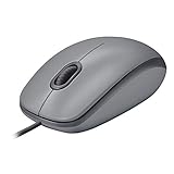 Logitech M110 Kabelgebundene USB-Maus, geräuschlose Tasten, komfortables Design in voller Größe, beidhändig bedienbar PC / Mac / Laptop - G