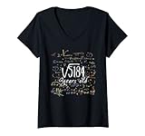 Damen 72 Jahre alt Geburtstag Lustige Mathe 72. Geburtstag Männer Frauen T-Shirt mit V