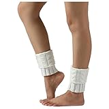 Glücksvogel Bein Stulpen Damen warme Beinstulpen Strick-Stulpe Beinwarmer Stulpen Legwarmer Grobstrickstulpen Beinwärmer Leg Warmers Socken Boot Abdeckung für Frauen M