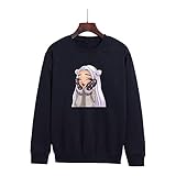 YLWX Hooded Sweater Herren und Damen T-Shirt Ariana Grande Pullover Frühling Langarm Sport Gedruckt Sweatshirt (Color : Blau, Size : XXL)