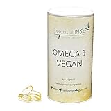 Omega-3 vegan aus Algenöl [1.668 mg] Hochdosiert mit 250mg EPA & 500mg DHA | hochwertiges Omega-3 Öl in Kapseln (vegan) | Laborgeprüft, nachhaltig, PREMIUM Qualität, 80 Kapsel von Essential Plus …