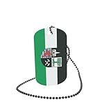 U24 Dog Tag Erkennungsmarke ID Tag an Kette Flagge Gelsenkirchen Alu 30 x 50