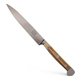 GÜDE Solingen - Spickmesser geschmiedet, 13 cm, Olivenholz, ALPHA OLIVE, Office Messer, Doppelkropf, Handmade Germany