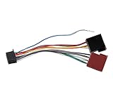 RED WOLF Auto 16 polig ISO Adapter Kabelbaum Radioanschlusskabel für Pioneer Stereo Radio Adapter Kabelbaum ISO Kabel Aftermarket Headunit 16 p