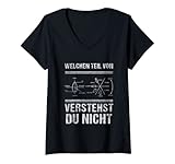 Damen Segelboot Geschenk für Skipper Segelschein I Segler T-Shirt mit V