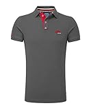 M.Conte Herren Poloshirt Basic Men's Kurzarm Polohemd T-Shirt Polo-Shirt Pique- Gr. L,