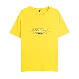 YLWXHU Pullover Men Women T-Shirt Grey's Anatomy Kurzarm Round Neck Print Sweater Unisex (Color : Gelb, Size : XL)