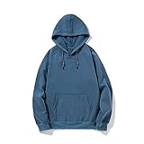 YUIJ Herren-Fleece-Sweatshirts & Hoodies, Lose Lange Ärmel-Pullover, Reine Farbe Lässig Mode, Einfach Zu Stimmen,7,XL