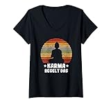 Damen Einatmen ausatmen Ignorieren Karma Regelt Das Schon T-Shirt mit V