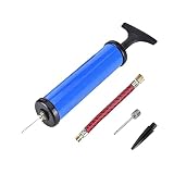 MMSSY Ballpumpe mit Nadelfach, 1 Ball Pumpe Nadeln 1 Düse und 1 Schlauch,für Basketball, Fußball, Volleyball, Rugby, Wasserball und andere aufblasbare Luftpump