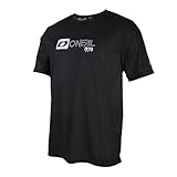 O'NEAL | Mountainbike-Shirt | MTB Mountainbike DH Downhill FR Freeride | Atmungsaktives Material, Schnell trocknend, antibakteriell | Slickrock Jersey | Erwachsene | Schwarz Grau | Größe L