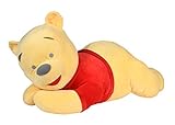 Simba 6315876876 - Disney Winnie the Puuh Kuschelalarm, 80cm, riesengroßer liegender Pooh Bär mit Knisterpapier in Ohren und Füßen, Rasselkugel im Bauch, ab den ersten Lebensmonaten geeig