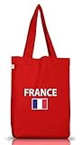 Shirtstreet24, EM/WM 22 - France, Frankreich Jutebeutel Stoff Tasche Earth Positive (ONE SIZE), Größe: onesize,R