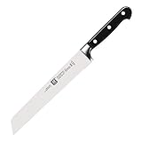 ZWILLING Brotmesser, Klingenlänge: 20 cm, Klingenblatt mit Wellenschliff, Rostfreier Spezialstahl/Kunststoff-Griff, Professional S