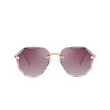 kimorn Sonnenbrillen für Frauen Schatten im Freien Groß randlose Diamant-Schneidlinse Classic K0637 (Lila)