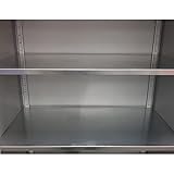zusätzlicher Fachboden | Einlegeboden für Flügeltürenschrank | Stahlschrank 92x42 cm (BxT) inklusive je 4 Fachbodenträger (verzinkt)