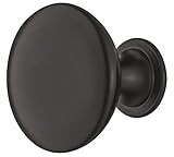 Gedotec Möbelknopf Antik Schrankknopf Vintage retro - Ferry | Metall Türknopf rund | Schubladen-Knopf Ø 30 mm | Griff für Kleider-Schrank - Kommode & Küche | 1 Stück - Design Tür-Knauf schw