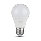 V-TAC 9 W Energiesparlampe A60, LED-Leuchtmittel, entspricht 60 W E27 ES Edison-Gewinde, 2700 K, Warmweiß, nicht dimmb