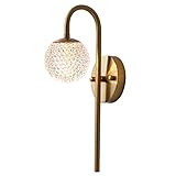 Moderne LED Wandlampe Gold Flurlampe Wand Minimalistische Wandleuchte Mit Kreative Acryl Lampenschirm Wohnzimmer Schlafzimmer Korridor Flur Wandbeleuchtung Nachttischlamp