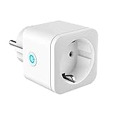 HNQH EU Smart Plug 16A-WIFI Drahtlose Steckdose Funktioniert mit Amazon Alexa Google Assistant Fernbedienung Sprachsteuerung Kein Hub erforderlich Feuerhemmender PC