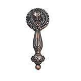 UBL PULABOSchrank-Türknäufe, Griff mit Schraube, antiker Anhänger, rote Kupfer-Zinklegierung, Schrank-Hardware 90 x 33 mm, für Schublade, Tür, Schrank, Kleiderschrank, L