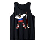 Dabbing Rottweiler Russland Eishockey Fan Trikot Wintersport Tank Top