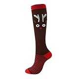 Weihnachtssocken, Weihnachten Socken Festlicher Baumwolle Socken Super Warm Christmas Socks für Geschenk, Unisex Kuschelsocken Lustige Socken Bunt Christmas Socks Bettsocken Wintersock