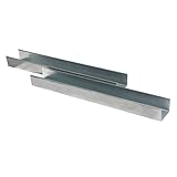 bellissa U-Beetkante verstellbar - 99675-2-teiliges Rasenkanten-Set - Stahlblech feuerverzinkt - verstellbar von 76-150