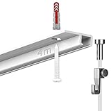 hang-it 4 Meter Deckenschienen - Galerieschienen - Bilderschienen Komplett Set 2 x 2