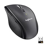 Logitech M705 Marathon Kabellose Maus, 2,4 GHz mit USB-Unifying-Empfänger, 1000 DPI, 5 programmierbare Tasten, 3-Jahres-Batterie, Kompatibel mit PC, Mac, Laptop und Chromebook - G