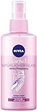 NIVEA Haarmilch Natürlicher Glanz Mildes Pflegespray (150 ml), Anti-Frizz-Spray mit Milch- & Seidenproteinen, Hitzeschutzspray für fließendes, geschmeidiges H