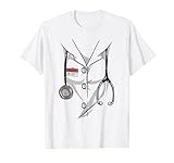 Gesundheitsarbeiter Pflicht Krankenschwester Kostüm Arzt Stethoskop Damen T-S