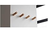anaan One-Tenth Wandhaken Holz Garderobenhaken aus Massivholz Kleiderhaken Wanddeko Modern (Buche, 4er Set M Φ3*8cm)