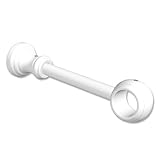INTERDECO Gardinenstangen Träger/Wandhalter Weiß 17 cm Abstand kürzbar für 28 mm Ø C