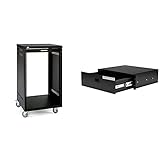 Samson SRK16 Rack 19 Zoll / 48,3 cm für 16 Einheiten, Schwarz & Pronomic RD-103 Rackschublade 3 HE (Schublade für 19 Zoll Rack, Snaplock, Stahlblech) schw