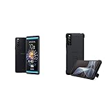 Sony Xperia 10 III Smartphone (15,2 cm 21:9 Wide Full HD+ OLED Display, Triple-Kamera System, Android 11 SIM Free, 6 GB RAM, 128 GB Speicher) + Stilvolles Cover mit Standfuß für das Xperia 10 III